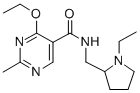 CAS#: 84332-33-2， 4-Ethoxy-N-((1-Ethyl-2-Pyrrolidinyl)Methyl)-2 -Methyl-5-Pyrimidinecarboxamide
