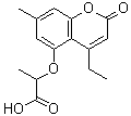 structure of CAS# 843621-27-2, 2-[(4-Ethyl-7-methyl-2-oxo-2H-chromen-5-yl)oxy]propanoic acid;2-((4-eth<wbr>yl-7-meth<wbr>yl-2-oxo-<wbr>2H-chrome<wbr>n-5-yl)ox<wbr>y)propano<wbr>ic acid;2-(4-Ethyl-7-methyl-2-oxo-2H-chromen-5-yloxy)-propionic acid;2-[(4-Eth<wbr>yl-7-meth<wbr>yl-2-oxo-<wbr>2H-chrome<wbr>n-5-yl)ox<wbr>y]-propan<wbr>oic acid