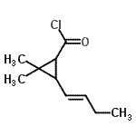 CAS#: 84393-66-8， 3-[(1E)-1-Buten-1-yl]-2,2-dimethylcyclopropanecarbonyl chloride