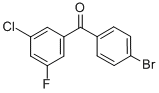 结构式 CAS# 844879-12-5, 4-溴-3'-氯-5'-氟二苯甲酮