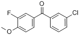 structure of CAS# 844885-00-3, 3-Chloro-3'-Fluoro-4'-Methoxybenzophenone;3-CHLORO-3'-FLUORO-4'-METHOXYBENZOPHENONE