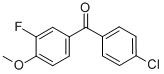 structure of CAS# 844885-05-8, 4-Chloro-3'-Fluoro-4'-Methoxybenzophenone;4-CHLORO-3'-FLUORO-4'-METHOXYBENZOPHENONE