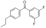 structure of CAS# 844885-12-7, 3,5-Difluoro-4'-n-Propylbenzophenone;3,5-DIFLUORO-4'-N-PROPYLBENZOPHENONE