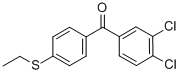 structure of CAS# 844885-36-5, 3,4-Dichloro-4'-(Ethylthio)Benzophenone;3,4-DICHLORO-4'-(ETHYLTHIO)BENZOPHENONE