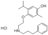 CAS#: 84541-80-0， 2-Methyl-4-[2-(3-Phenylpropylamino)Ethoxy]-5-Propan-2-Ylphenol Hydrochloride