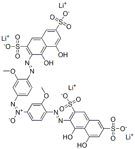 CAS#: 84559-92-2， 3,3'-[Azoxybis[(2-Methoxy-4,1-Phenylene)Azo]]Bis[4,5-Dihydroxy-2,7-Naphthalenedisulfonic Acid] Tetralithium Salt