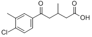 结构式 CAS# 845781-51-3, 5-(4-氯-3-甲基苯基)-3-甲基-5-氧代戊酸