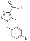 structure of CAS# 845885-94-1, 1-(4-Bromobenzyl)-5-Methyl-1H-1,2,3-Triazole-4-Carboxylic Acid;1-(4-BROMOBENZYL)-5-METHYL-1H-1,2,3-TRIAZOLE-4-CARBOXYLIC ACID