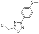 structure of CAS# 845887-08-3, 5-Chloromethyl-3-(4-Methylsulfanyl-Phenyl)-[1,2,4]Oxadiazole