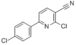 structure of CAS# 84596-41-8, 2-Chloro-6-(4-Chlorophenyl)Nicotinonitrile;2-CHLORO-6-(4-CHLOROPHENYL)NICOTINONITRILE