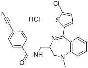 CAS#: 84671-58-9， N-((5-(5-Chloro-2-Thienyl)-2,3-Dihydro-1-Methyl-1H-1,4-Benzodiazepin-2-Yl)Methyl)-4-Cyano-Benzamide Monohydrochloride