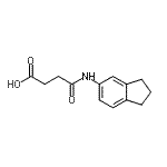 structure of CAS# 847588-85-6, 4-(2,3-Dihydro-1H-inden-5-ylamino)-4-oxobutanoic acid;3-(N-indan-5-ylcarbamoyl)propanoic acid;4-(2,3-dihydro-1H-inden-5-ylamino)-4-oxobutanoic acid;4-(2,3-dihydro-1H-inden-5-ylamino)-4-oxobutanoicacid