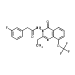 CAS#: 848027-37-2， N-[2-Ethyl-4-oxo-8-(trifluoromethoxy)-3(4H)-quinazolinyl]-2-(3-fluorophenyl)acetamide