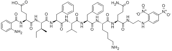 CAS#: 848491-08-7， N-(2-Aminobenzoyl)-L-a-glutamyl-L-isoleucyl-L-phenylalanyl-L-valyl-L-phenylalanyl-L-lysyl-N1-[2-[(2,4-dinitrophenyl)amino]ethyl]-L-Glutamamide
