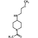 structure of CAS# 849021-41-6, 1-{4-[(2-Methoxyethyl)amino]-1-piperidinyl}ethanone;1-(4-((2-methoxyethyl)amino)piperidin-1-yl)ethanone;1-Acetyl-4-[(2-methoxyethyl)amino]piperidine;1-Acetyl-N-(2-methoxyethyl)piperidin-4-amine