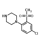 结构式 CAS# 849035-68-3, 1-[4-氯-2-(甲基磺酰基)苯基]哌嗪