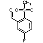 结构式 CAS# 849035-71-8, 5-氟-2-(甲基磺酰基)苯甲醛