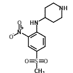 结构式 CAS# 849035-94-5, N-[4-(甲基磺酰基)-2-硝基苯基]-4-哌啶胺