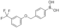 结构式 CAS# 849062-03-9, B-[4-[[3-(三氟甲基)苯氧基]甲基]苯基]-硼酸