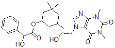 CAS#: 84930-23-4， 7-(2-Hydroxyethyl)-1,3-Dimethyl-Purine-2,6-Dione, (3,3,5-Trimethylcyclohexyl) 2-Hydroxy-2-Phenyl-Acetate