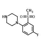 结构式 CAS# 849938-78-9, 1-[4-氟-2-(甲基磺酰基)苯基]哌嗪