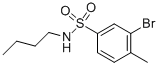 structure of CAS# 850429-68-4, N-Butyl-3-Bromo-4-Methylbenzenesulfonamide;3-Bromo-N-Butyl-4-Methyl-Benzenesulfonamide;Zinc04369293