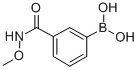 structure of CAS# 850567-26-9, 3-(Methoxycarbamoyl)Phenylboronic Acid;[3-(O-METHYLHYDROXYLAMINOCARBONYL)]BENZENEBORONIC ACID;[3-(O-METHYLHYDROXYLAMINOCARBONYL)PHENYL]BORONIC ACID;3-(Methoxycarbamoyl)Benzeneboronic Acid 97%