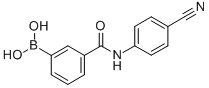 结构式 CAS# 850567-36-1, 3-(4-氰基苯基)氨基羰基苯硼酸