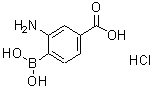 结构式 CAS# 850568-60-4, (2-氨基-4-羧基)苯硼酸盐酸盐