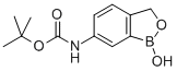 structure of CAS# 850568-79-5, 6-(Boc-Amino)-1-Hydroxy-2,1-Benzoxaborolane;5-Amino-2-(Hydroxymethyl)Benzeneboronic Acid, Dehydrate, N-BOC Protected 98%;5-Amino-2-(Hydroxymethyl)Benzeneboronic Acid, Dehydrate, N-BOC Protected;(5-AMINO-2-HYDROXYMETHYL)BENZENEBORONIC ACID, DEHYDRATE, BOC PROTECTED