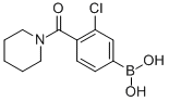 结构式 CAS# 850589-50-3, 3-氯-4-(哌啶-1-羰基)苯硼酸