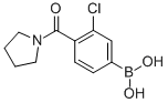 结构式 CAS# 850589-51-4, 3-氯-4-(吡咯烷基-1-羰基)苯硼酸