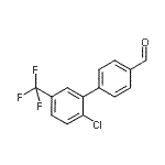 structure of CAS# 851340-77-7, 4-[2-chloro-5-(trifluoromethyl)phenyl]benzaldehyde;[1,1'-BIPHENYL]-4-CARBONITRILE,3-FLUORO-4'-FORMYL-