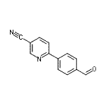 structure of CAS# 851340-81-3, 6-(4-Formylphenyl)nicotinonitrile;4-(5-Cyanopyridin-2-yl)benzaldehyde;4-(5-Cyan<wbr>opyridin-<wbr>2-yl)benz<wbr>aldehyde,<wbr> 6-(4-For<wbr>mylphenyl<wbr>)pyridine<wbr>-3-carbon<wbr>itrile;6-(4-Formylphenyl)nicotinonitrile