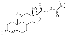 CAS#: 85135-80-4， 17-Hydroxy-3,11,20-trioxopregn-4-en-21-yl pivalate