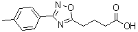 structure of CAS# 851628-34-7, 4-[3-(4-Methylphenyl)-1,2,4-oxadiazol-5-yl]butanoic acid;1,2,4-OXADIAZOLE-5-BUTANOICACID, 3-(4-METHYLPHENYL)-;4-(3-p-Tolyl-[1,2,4]oxadiazol-5-yl)-butyric acid;4-[3-(4-methylphenyl)-1,2,4-oxadiazol-5-yl]butanoicacid