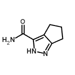 structure of CAS# 851776-30-2, 2,4,5,6-Tetrahydrocyclopenta[c]pyrazole-3-carboxamide;1,4,5,6-TETRAHYDROCYCLOPENTA[C]PYRAZOLE-3-CARBOXAMIDE;1H,4H,5H,6H-Cyclopenta[c]pyrazole-3-carboxamide;3-Cyclopentapyrazolecarboxamide,1,4,5,6-tetrahydro-