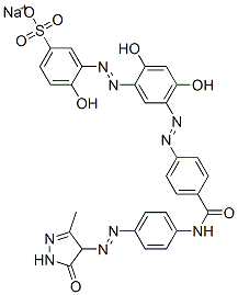 CAS#: 85188-21-2， Sodium 3-[[5-[[4-[[4-[(4,5-Dihydro-3-Methyl-5-Oxo-1H-Pyrazol-4-Yl)Azo]Anilino]Carbonyl]Phenyl]Azo]-2,4-Dihydroxyphenyl]Azo]-4-Hydroxybenzenesulphonate