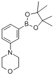 structure of CAS# 852227-95-3, 3-Morpholinophenylboronic Acid Pinacol Ester;3-Hydroxy-2,3-Dimethylbutan-2-Yl Hydrogen 3-Morpholinophenylboronate;4-[3-(4,4,5,5-TETRAMETHYL-1,3,2-DIOXABOROLAN-2-YL)PHENYL]MORPHOLINE;4-[3-(4,4,5,5-Tetramethyl-1,2,3-Dioxaborolan-2-Yl)Phenyl]Morpholine