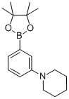 structure of CAS# 852227-97-5, 3-(Piperidin-1-yl)benzeneboronic acid, pinacol ester;1-[3-(4,4,5,5-TETRAMETHYL-1,3,2-DIOXABOROLAN-2-YL)PHENYL]PIPERIDINE;3-(Piperidin-1-Yl)Benzeneboronic Acid, Pinacol Ester;3-Piperidinophenylboronic Acid, Pinacol Ester