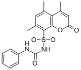 CAS#: 85302-26-7， 4,5,7-Trimethyl-2-Oxo-N-((Phenylamino)Carbonyl)-2H-1-Benzopyran-8-Sulfonamide
