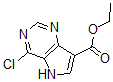 结构式 CAS# 853058-42-1, 4-氯-5H-吡咯并[3,2-d]嘧啶-7-羧酸乙酯