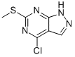 structure of CAS# 85426-79-5, 4-Chloro-6-(Methylthio)-1H-Pyrazolo[3,4-d]Pyrimidine;4-Chloro-6-(Methylthio)-1H-Pyrazolo[4,3-E]Pyrimidine;Nsc370397