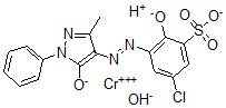 CAS#: 85443-60-3， Hydrogen [5-Chloro-3-[(4,5-Dihydro-3-Methyl-5-Oxo-1-Phenyl-1H-Pyrazol-4-Yl)Azo]-2-Hydroxybenzenesulphonato(3-)]Hydroxychromate(1-)