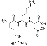 structure of CAS# 85465-82-3, L-Arginyl-L-lysyl-L-Aspartic acid;(2S)-2-[[(2S)-6-Amino-2-[[(2S)-2-Amino-5-Guanidino-Pentanoyl]Amino]Hexanoyl]Amino]Butanedioic Acid;(2S)-2-[[(2S)-6-Amino-2-[[(2S)-2-Amino-5-Guanidino-1-Oxopentyl]Amino]-1-Oxohexyl]Amino]Butanedioic Acid;(2S)-2-[[(2S)-6-Amino-2-[[(2S)-2-Amino-5-Guanidino-Pentanoyl]Amino]Hexanoyl]Amino]Succinic Acid
