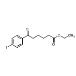 structure of CAS# 854658-72-3, Ethyl 6-(4-iodophenyl)-6-oxohexanoate;ethyl 6-(4-iodophenyl)-6-oxohexanoate