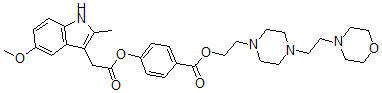 CAS#: 85476-59-1， 2-[4-(2-Morpholin-4-Ylethyl)Piperazin-1-Yl]Ethyl 4-[2-(5-Methoxy-2-Methyl-1H-Indol-3-Yl)Acetyl]Oxybenzoate