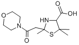 CAS#: 85486-55-1， 2,5,5-Trimethyl-2-(2-(4-Morpholinyl)-2- Oxoethyl)-4-Thiazolidinecarboxylic Acid