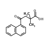 structure of CAS# 854904-16-8, 2,2-Dimethyl-4-(1-naphthyl)-4-oxobutanoic acid;2,2-Dimethyl-4-(1-naphthyl)-4-oxobutyric acid