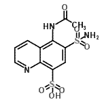 CAS#: 855765-78-5， 5-Acetamido-6-sulfamoyl-8-quinolinesulfonic acid